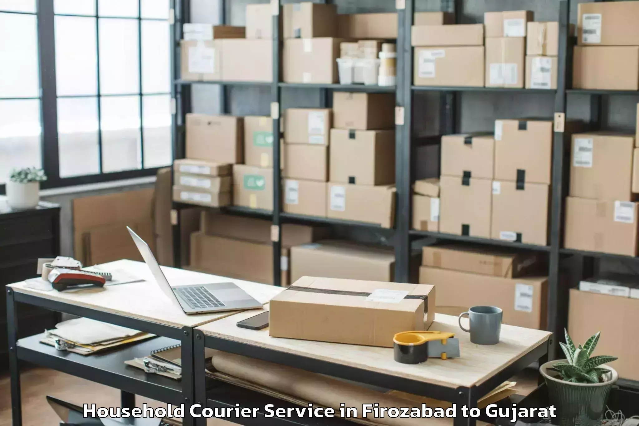 Expert Firozabad to Nadiad Household Courier